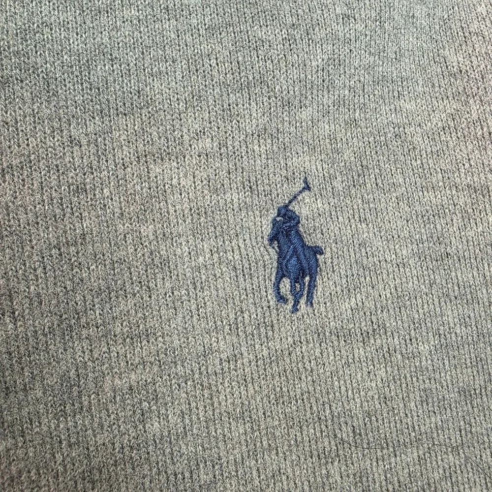 Polo Ralph Lauren Mens XL Gray Quarter Zip Pullover Sweater Heathered‎ Cotton